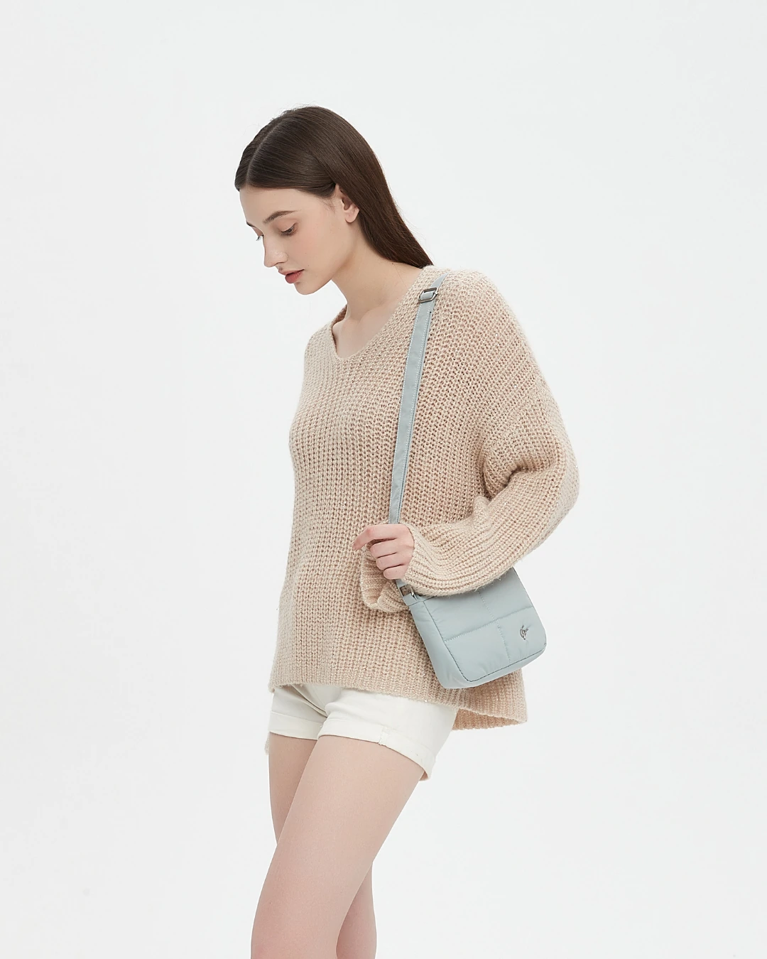 Waffle Mini Puffer Sling Bag (Palladian) - Image 3