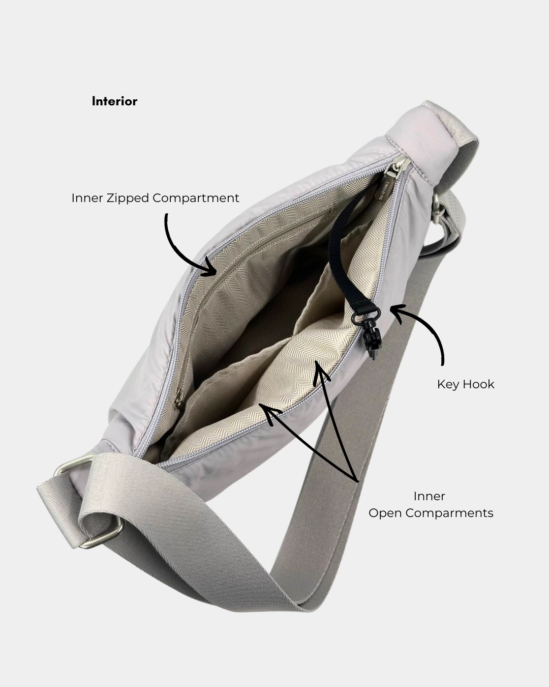 Talissa Puffer Sling Bag (Brown) - Image 5