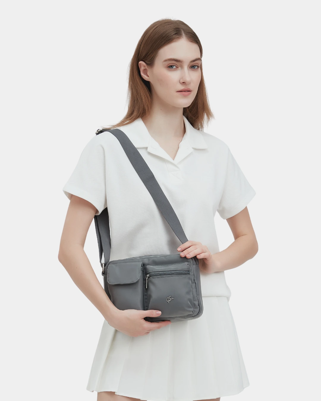 Zeon Nylon Sling Bag (Dark Grey)