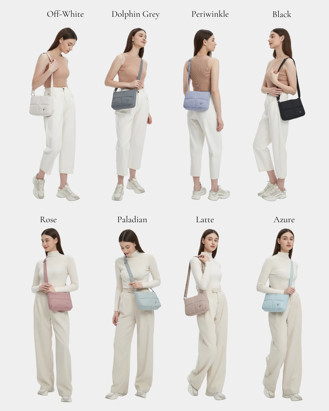 Waffle Medium Puffer Sling Bag (Palladian) - Image 6