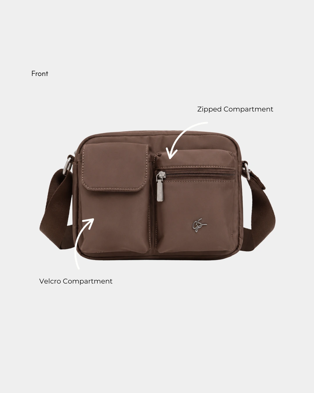 Zeon Nylon Sling Bag (Rose) - Image 3