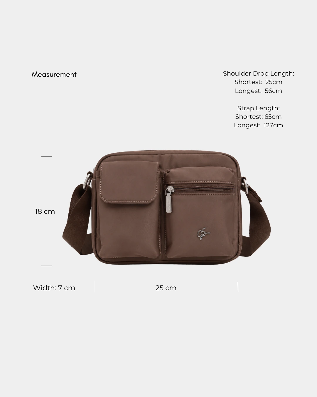 Zeon Nylon Sling Bag (Rose) - Image 2