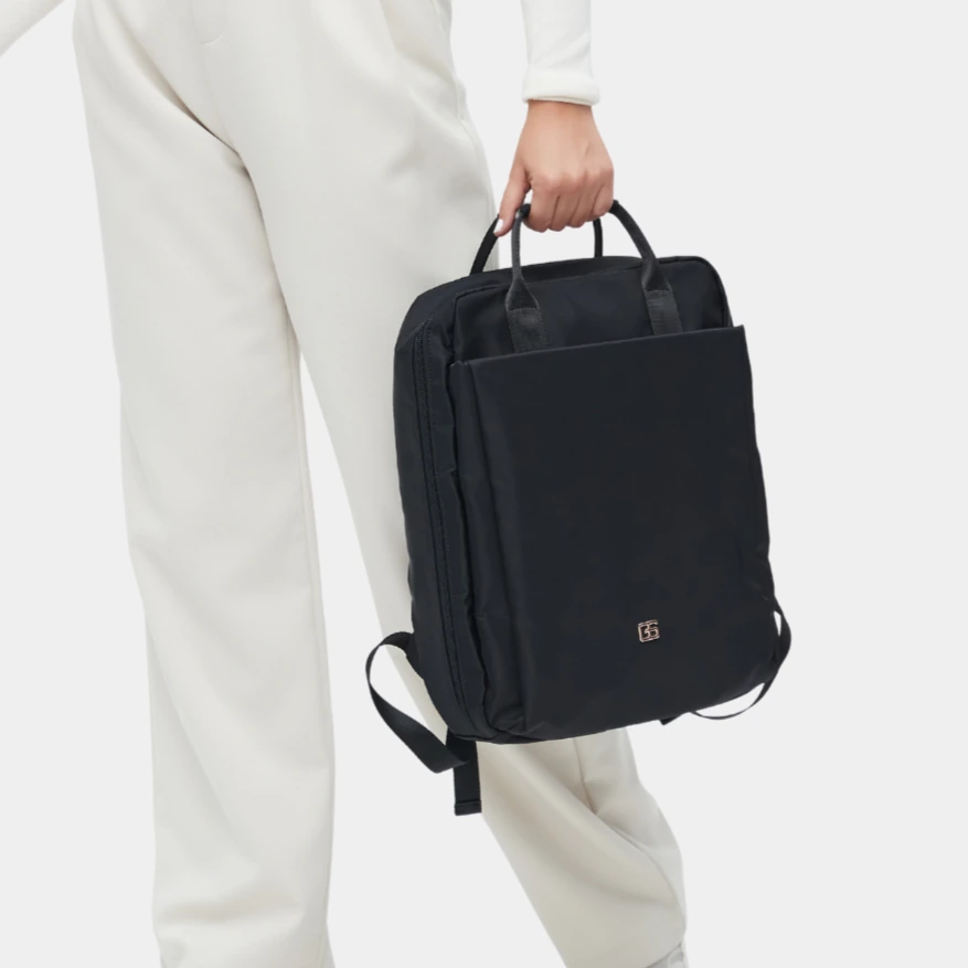 Emery Nylon Backpack (Black) - Image 8