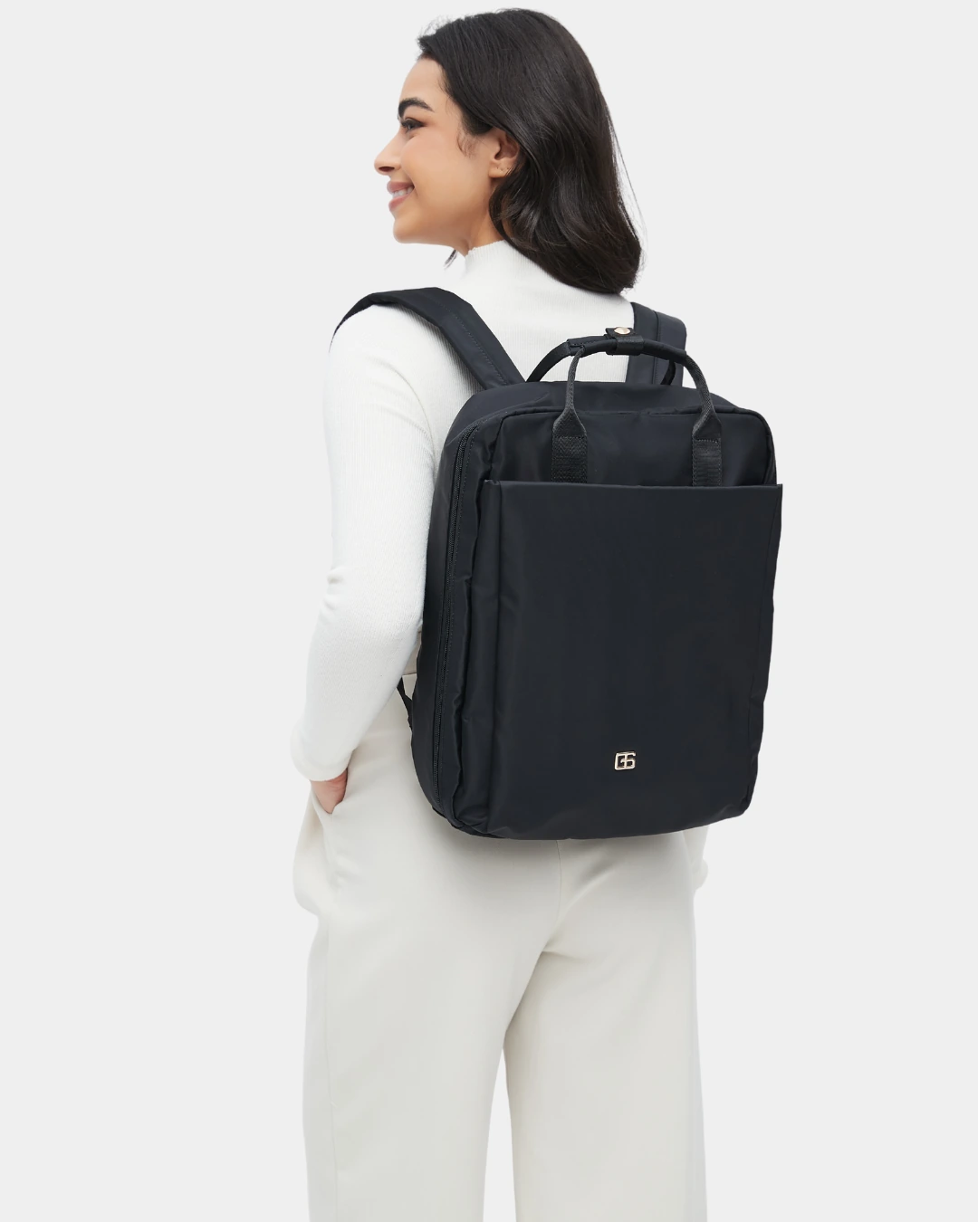 Emery Nylon Backpack (Black) - Image 10