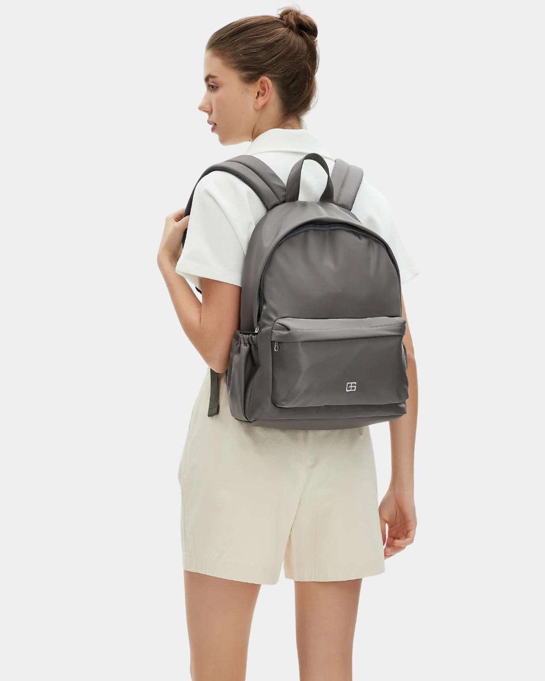 Kaylie Nylon Backpack (Grey) - Image 2