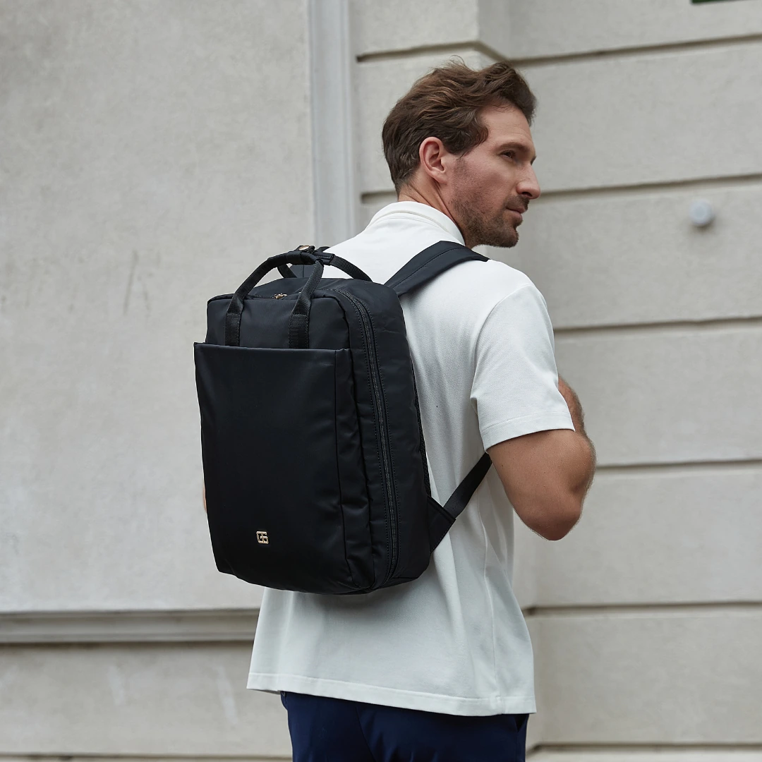Emery Nylon Backpack (Black)