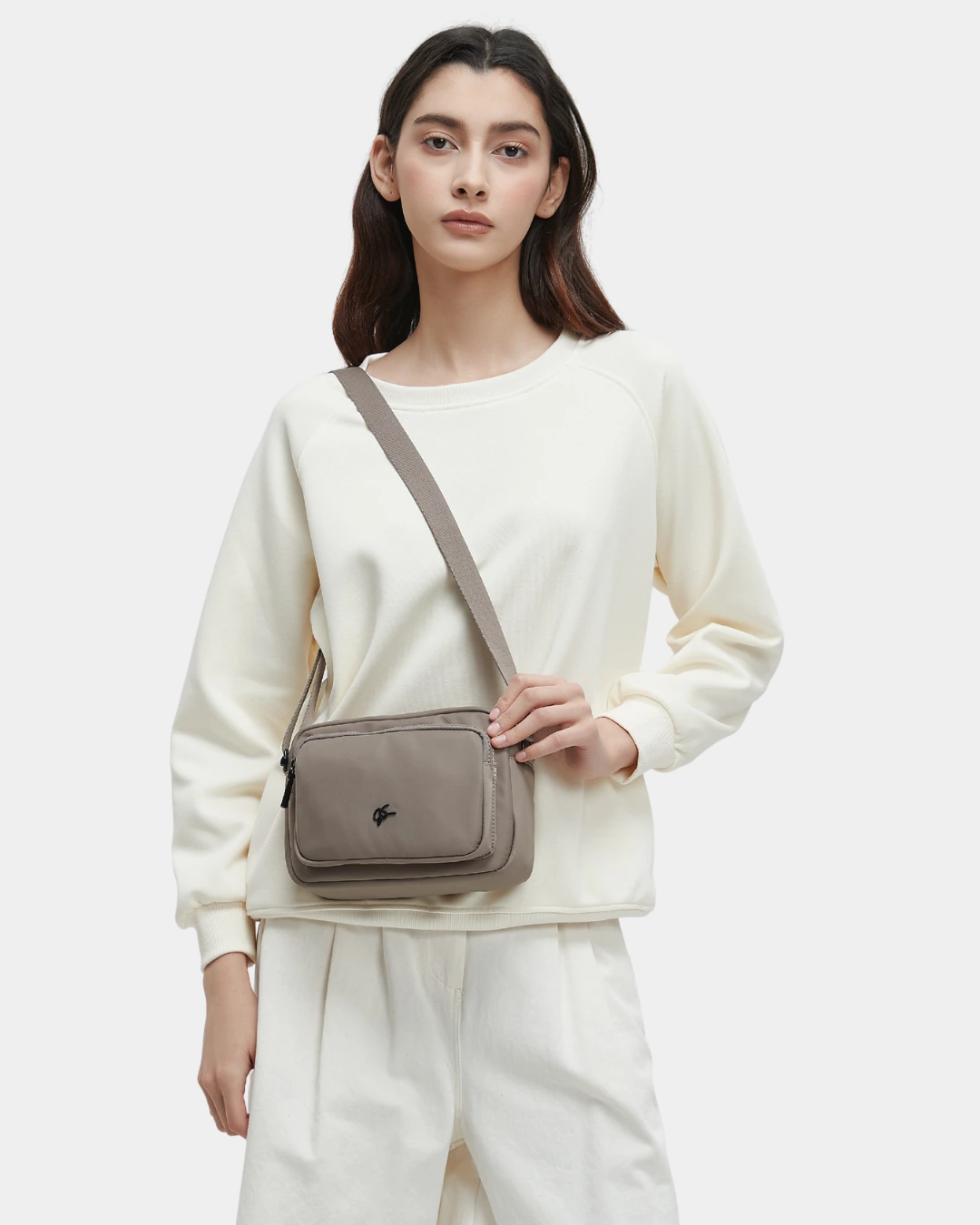 Lior Nylon Sling Bag (Brown) - Image 3