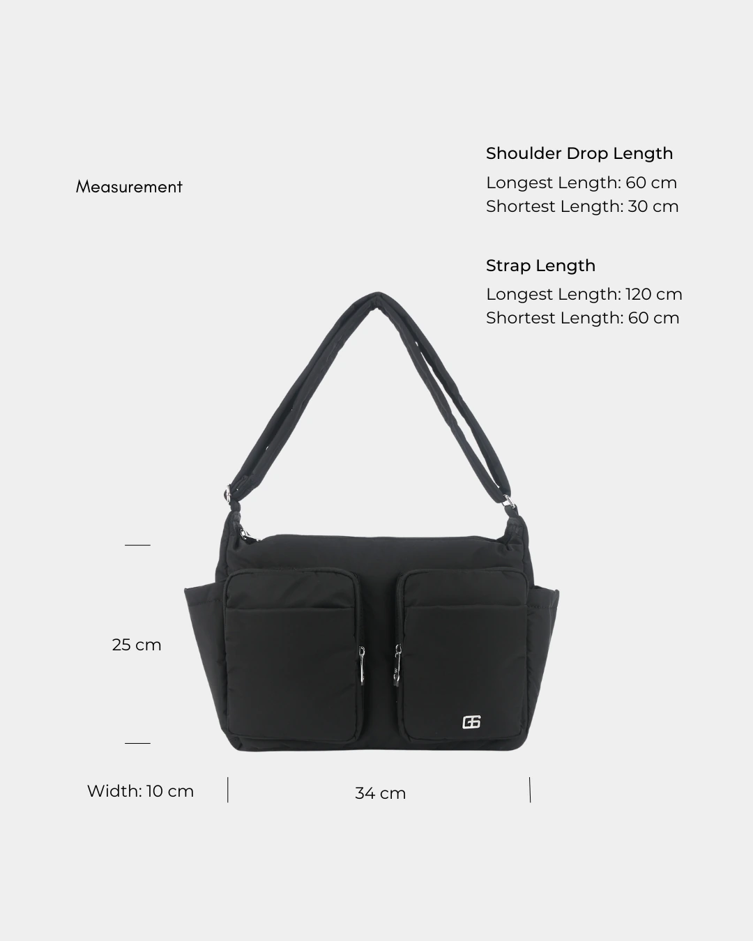 Mylah Nylon Puffer Sling Bag (Chocolate) - Image 7