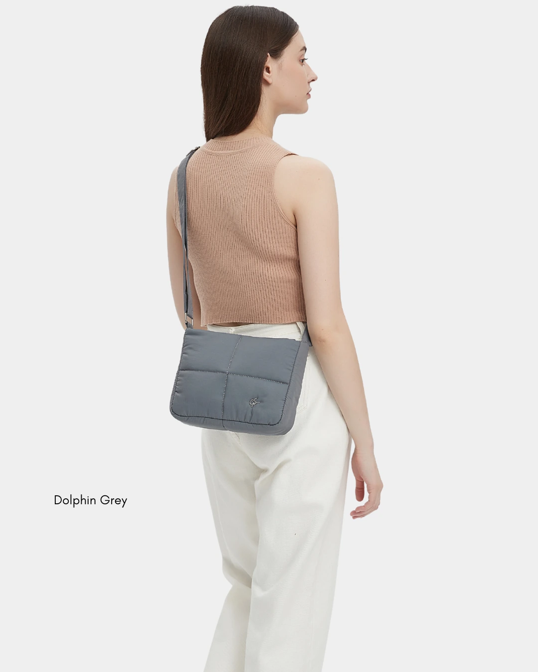 Waffle Medium Puffer Sling Bag (Palladian) - Image 13