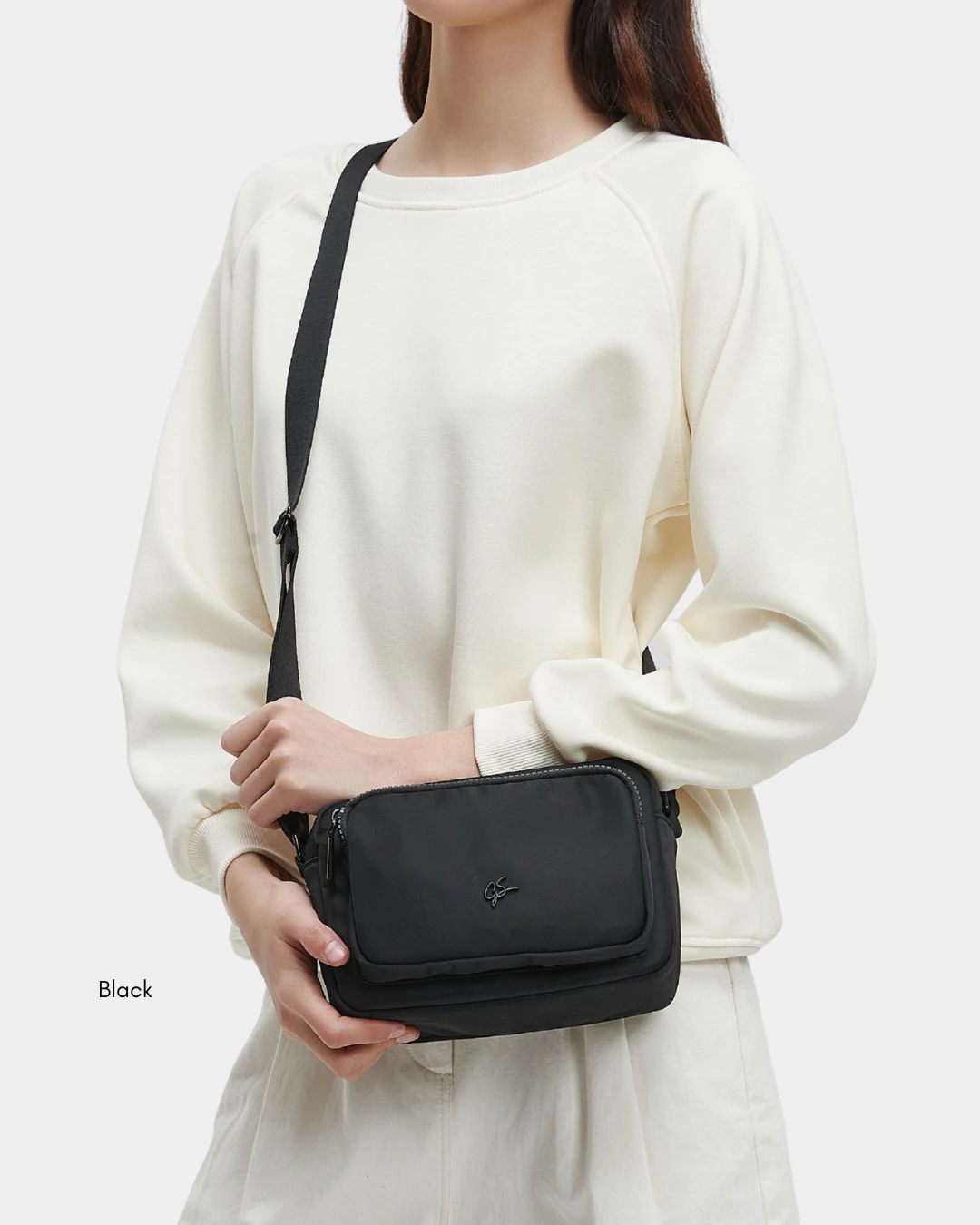 Lior Nylon Sling Bag (Black) - Image 4
