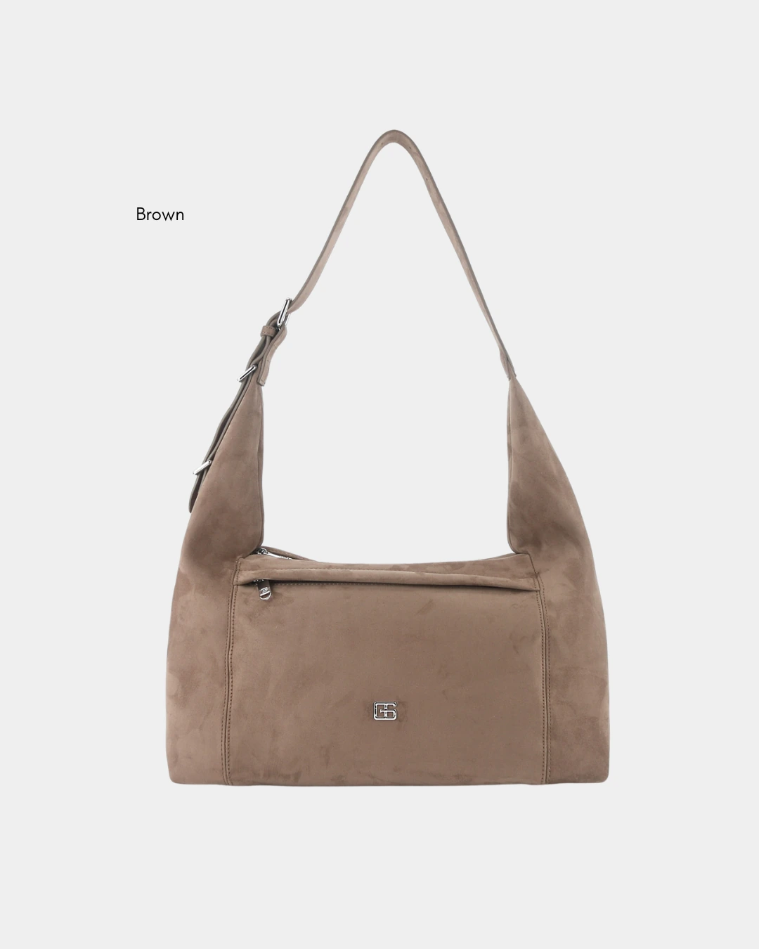 Elowen Suede Hobo Bag (Black) - Image 6