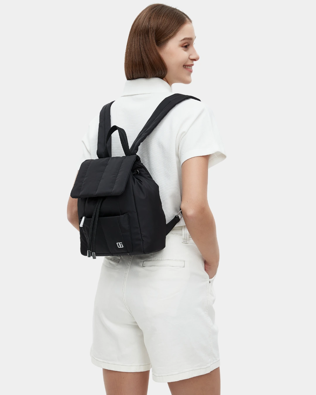 Ollie Puffer New Nylon Backpack (Black)