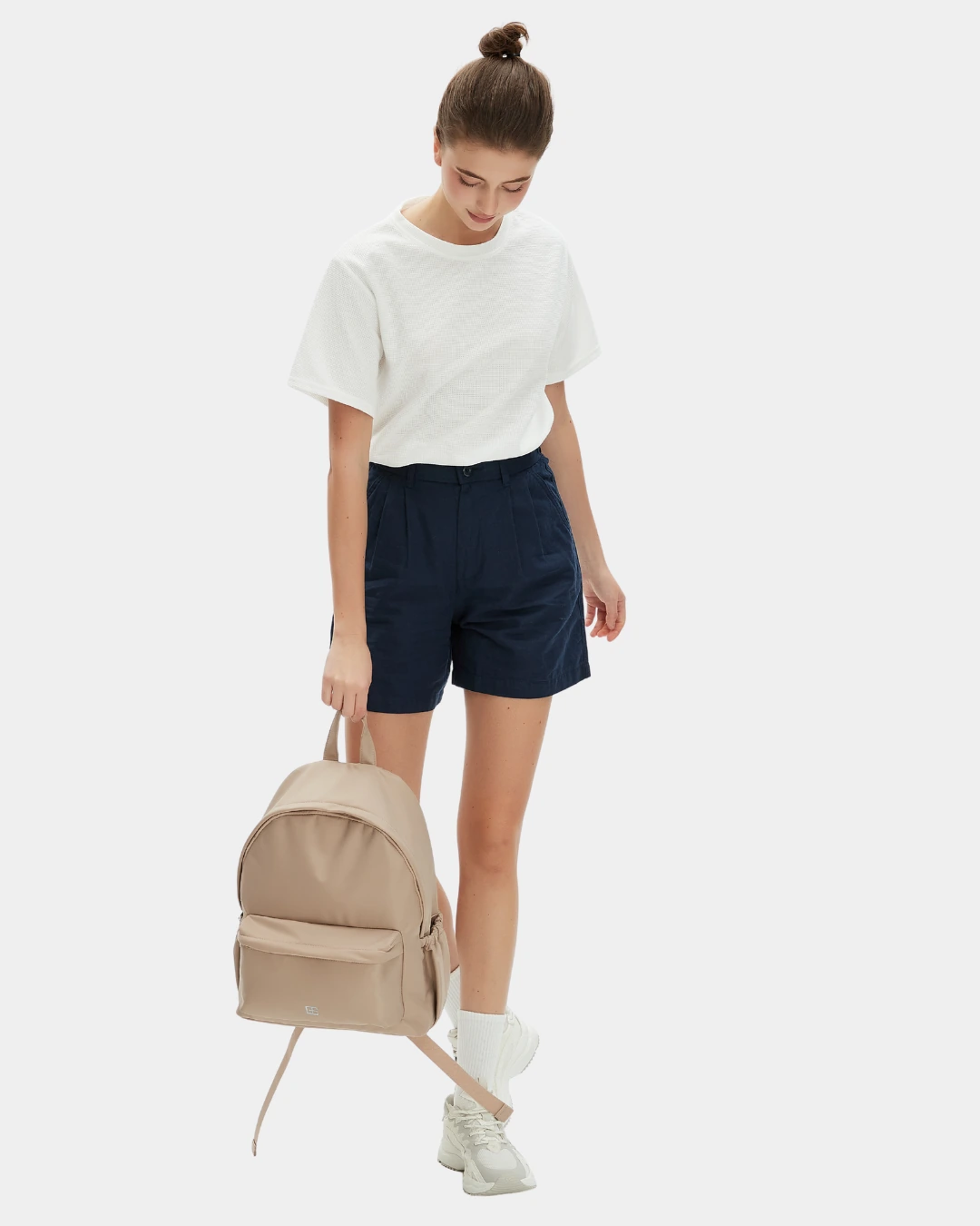 Kaylie Nylon Backpack (Brown) - Image 3