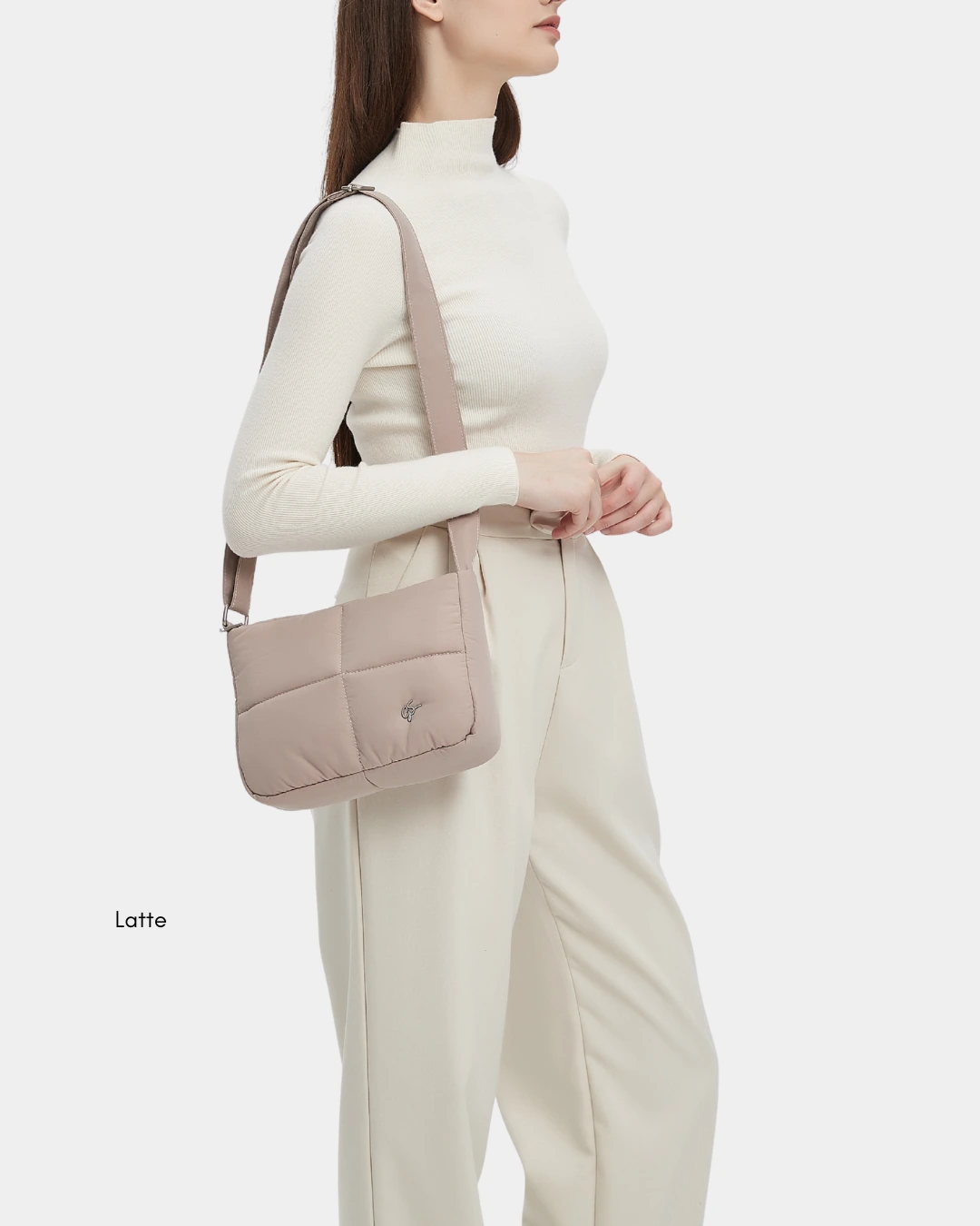 Waffle Medium Puffer Sling Bag (Palladian) - Image 9