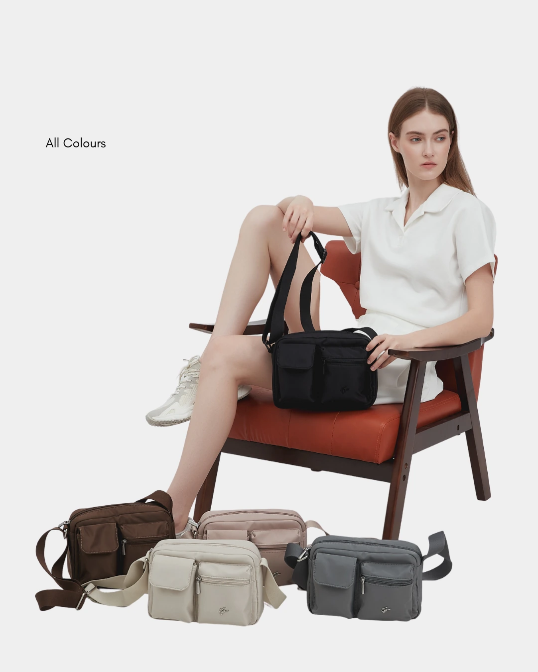 Zeon Nylon Sling Bag (Rose) - Image 8