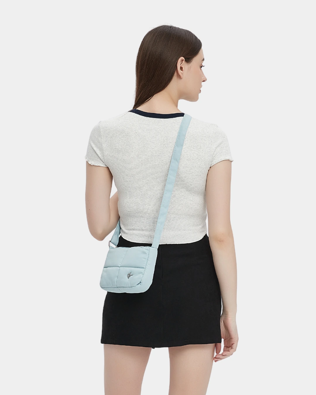 Waffle Mini Puffer Sling Bag (Azure) - Image 3