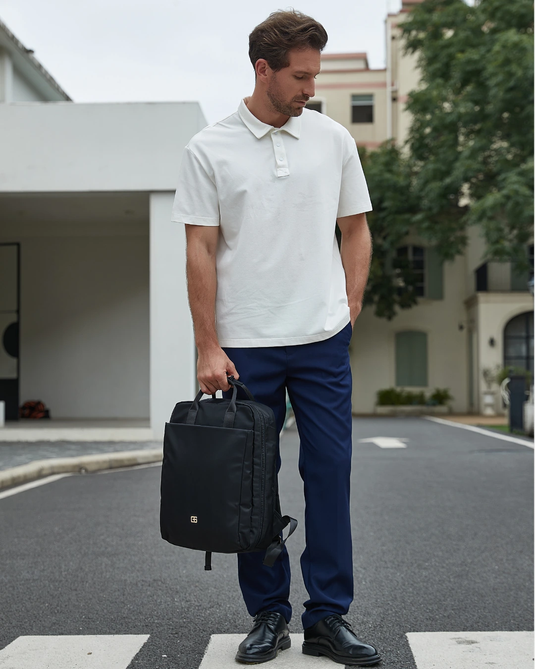 Emery Nylon Backpack (Black) - Image 9
