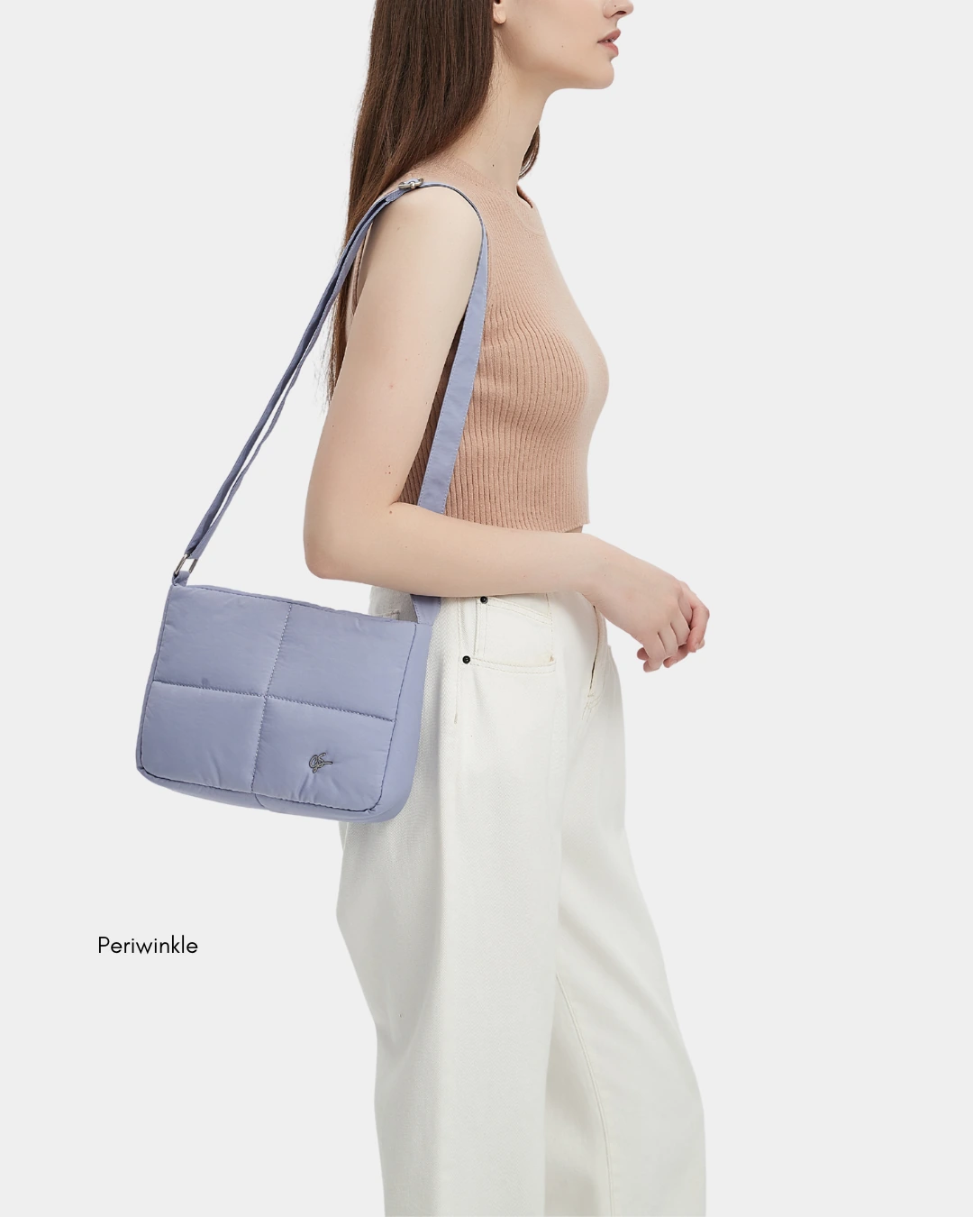 Waffle Medium Puffer Sling Bag (Palladian) - Image 12
