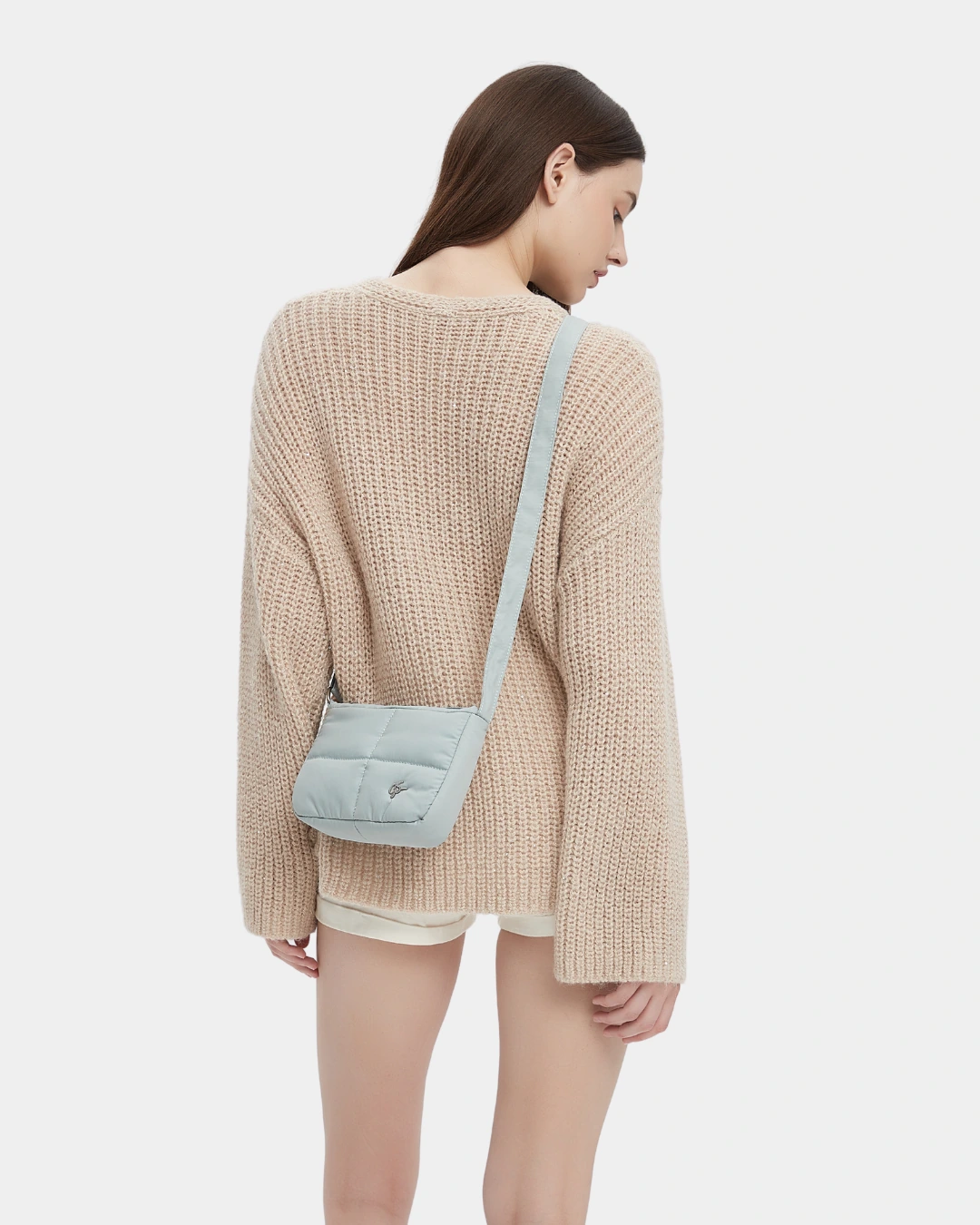 Waffle Mini Puffer Sling Bag (Palladian) - Image 4