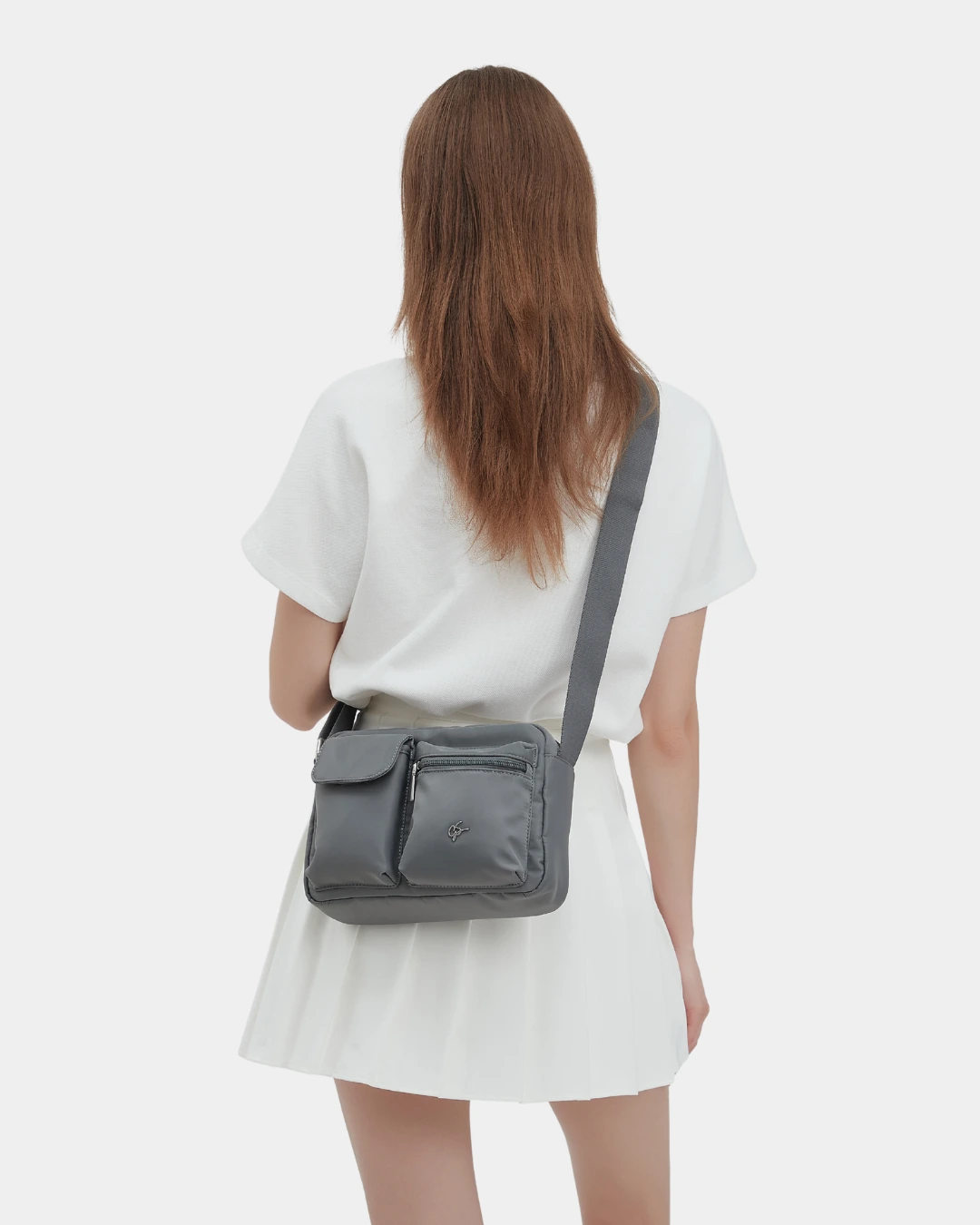 Zeon Nylon Sling Bag (Dark Grey) - Image 7
