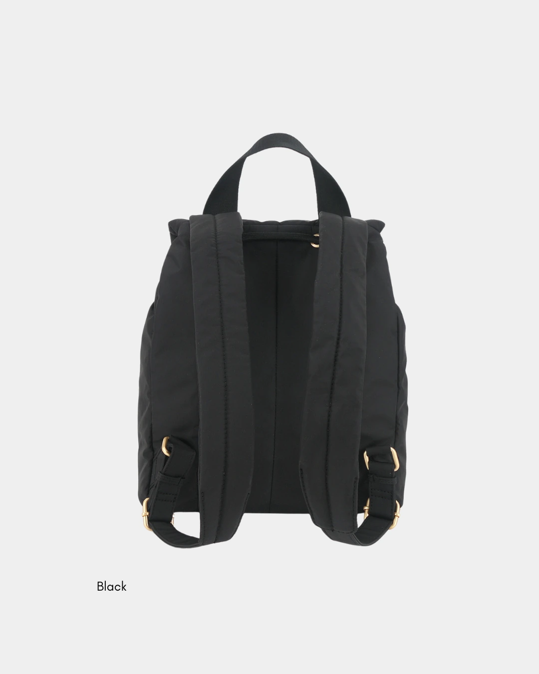 Leonda Puffer New Nylon Backpack A4 Sized (Black) - Image 3