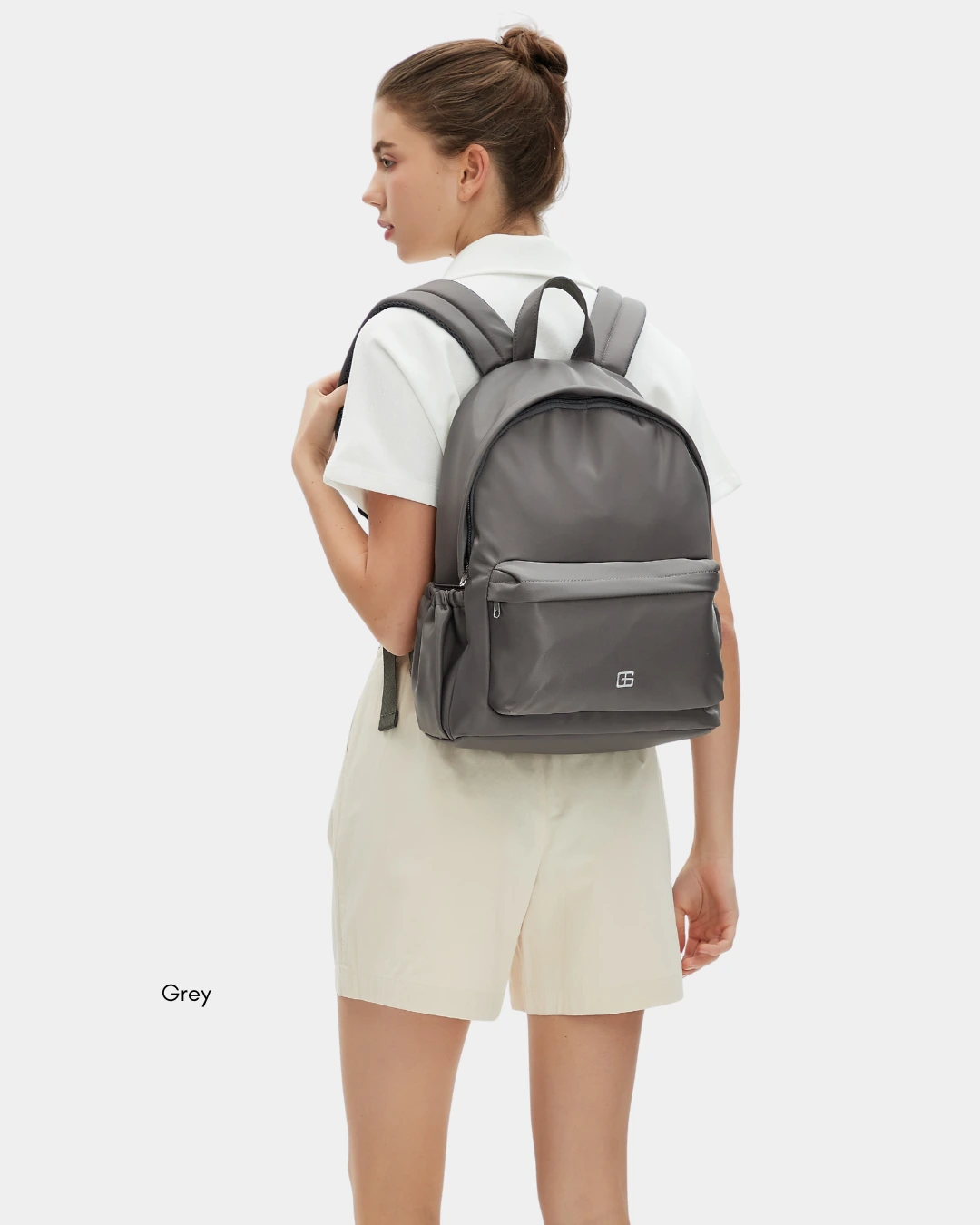 Kaylie Nylon Backpack (Grey) - Image 8