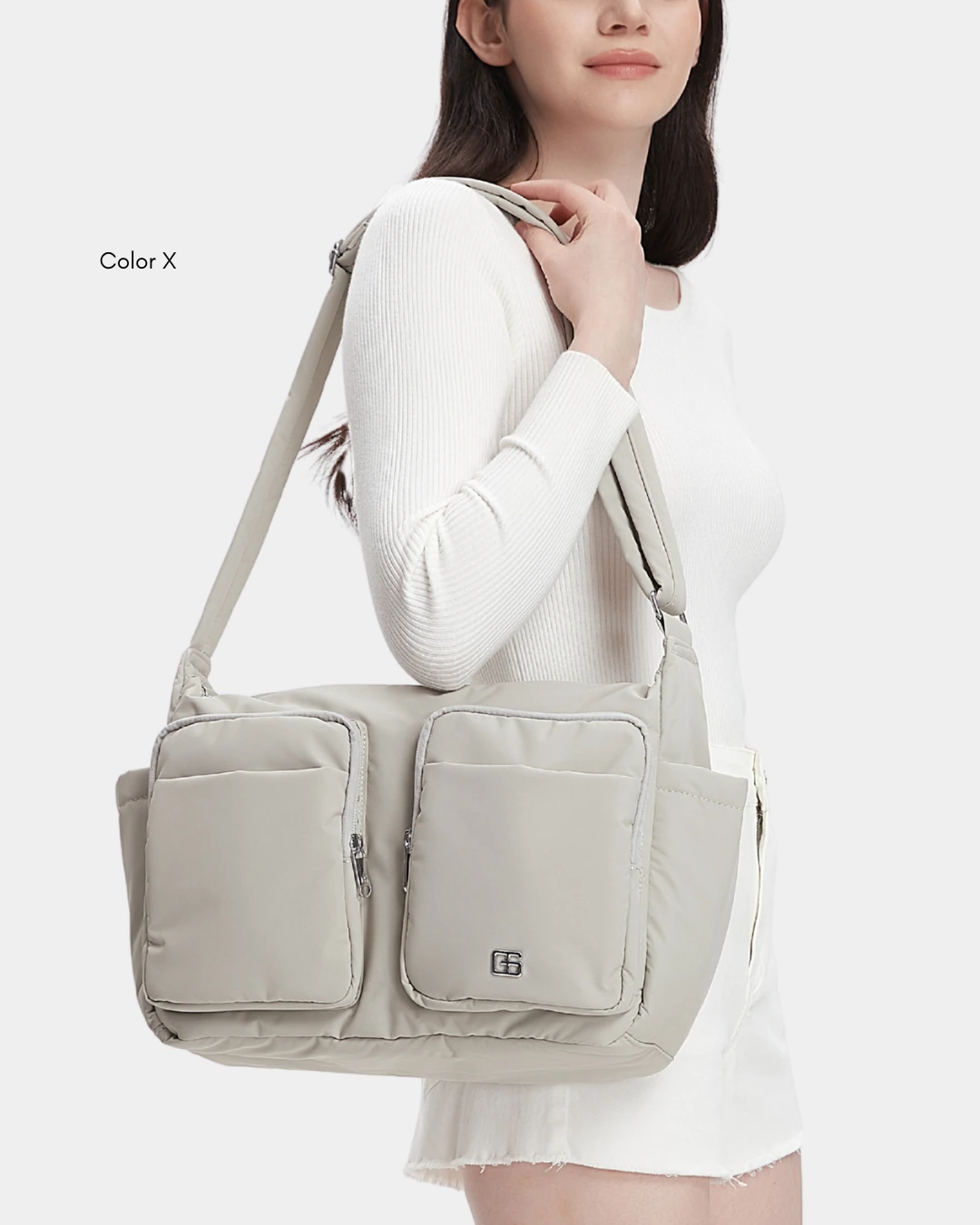Mylah Nylon Puffer Sling Bag (Chocolate) - Image 11
