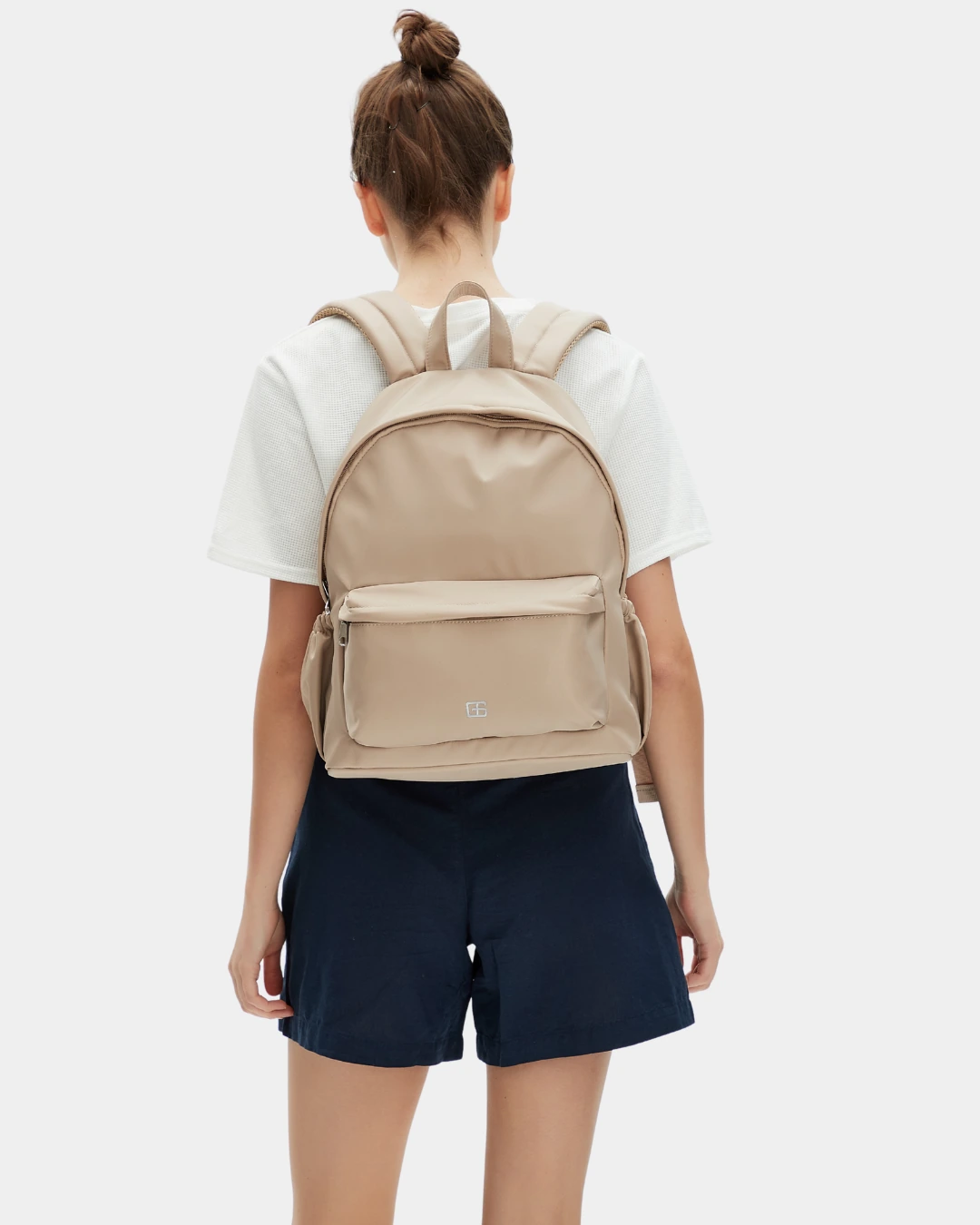 Kaylie Nylon Backpack (Brown) - Image 2