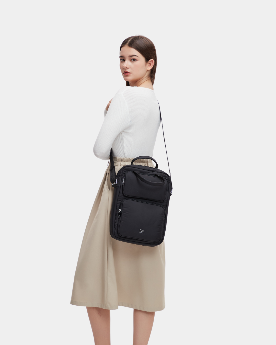 Logan Puffer Laptop Bag (Black)