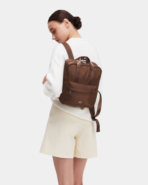 Effie Nylon Mini Backpack (Cocoa)