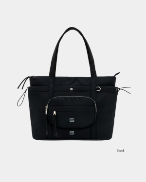 Aira Tote Bag with crossbody bag (Black)