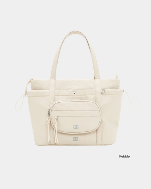 Aira Tote Bag with crossbody bag (Pebble)
