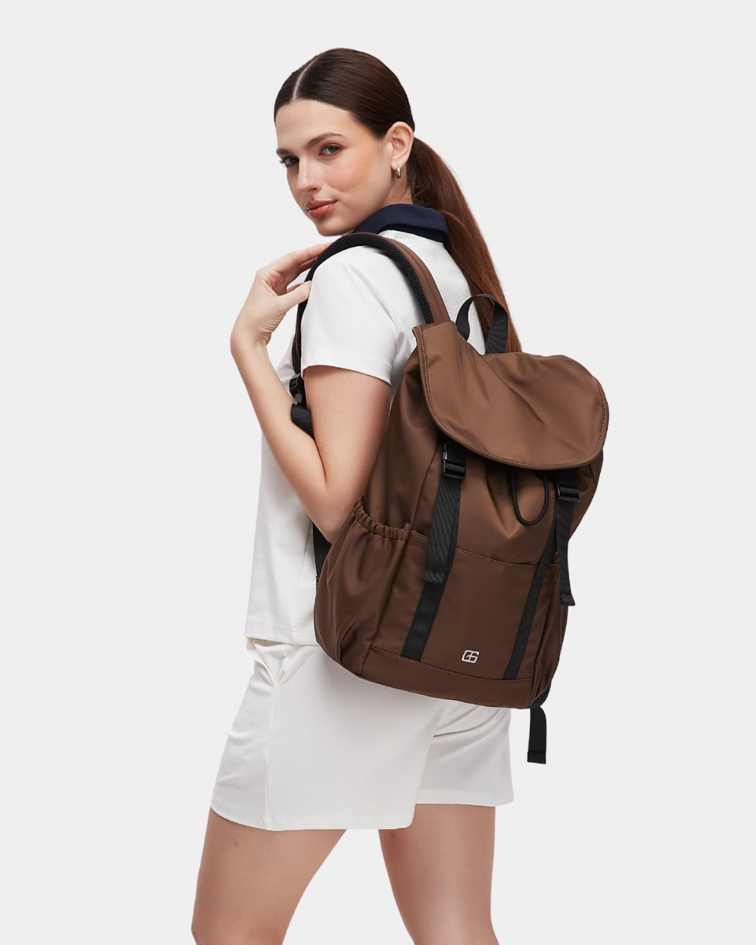 Kaison Nylon Backpack (Cocoa) - Image 10