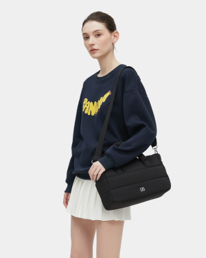 Novella Puffer Sling Bag (Black)