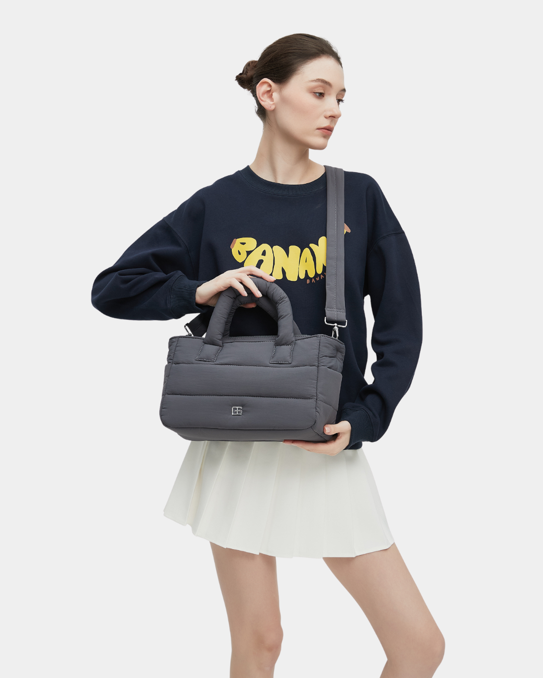 Novella Puffer Sling Bag (Dark Grey) - Image 11
