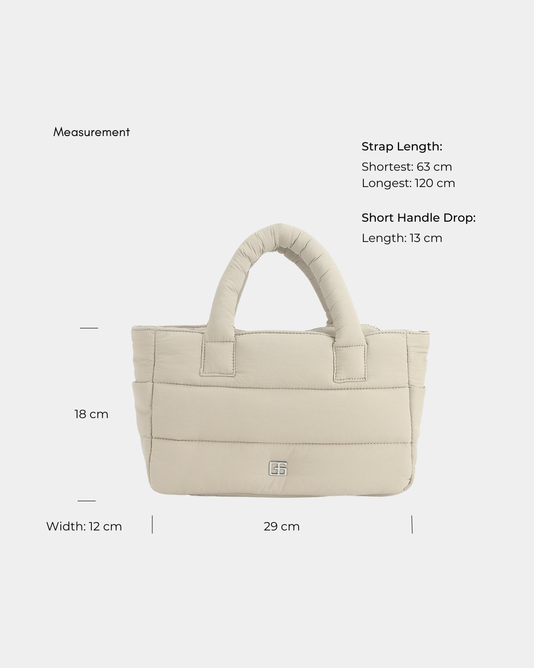 Novella Puffer Sling Bag (Oat) - Image 2