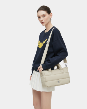 Novella Puffer Sling Bag (Oat)